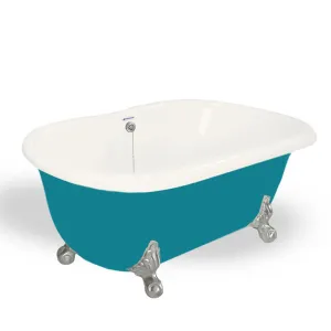 American Bath Factory Melinda 60" Bisque AcraStone Tub & Drain, No Faucet Holes
