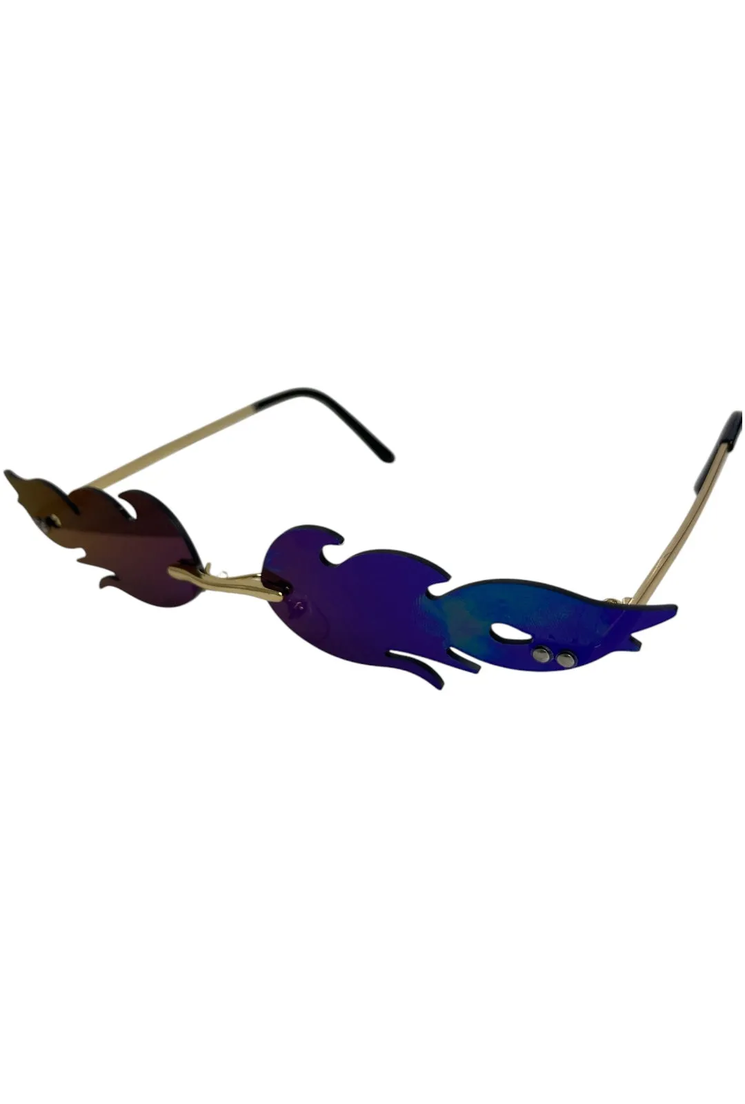 Blue Fashion Flame Glasses