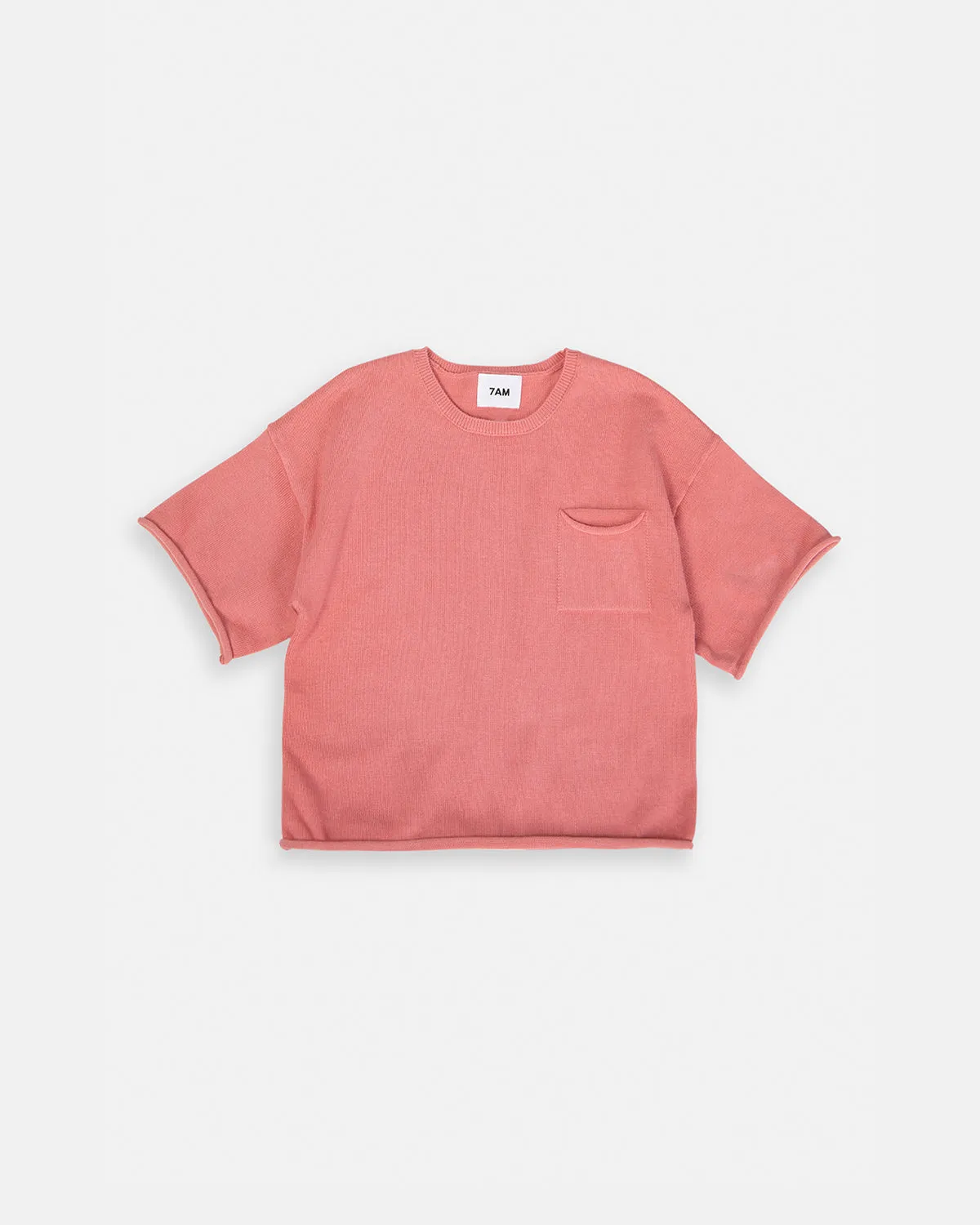 Boxy Cotton Tee Pocket