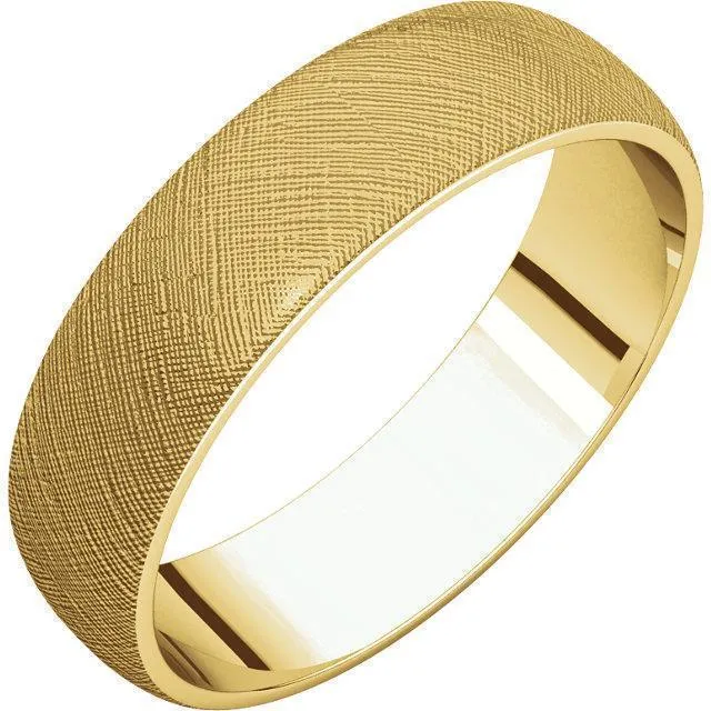 Classic Wedding Band - Florentine Finish