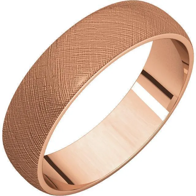 Classic Wedding Band - Florentine Finish