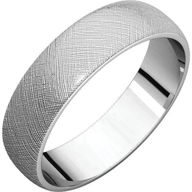 Classic Wedding Band - Florentine Finish