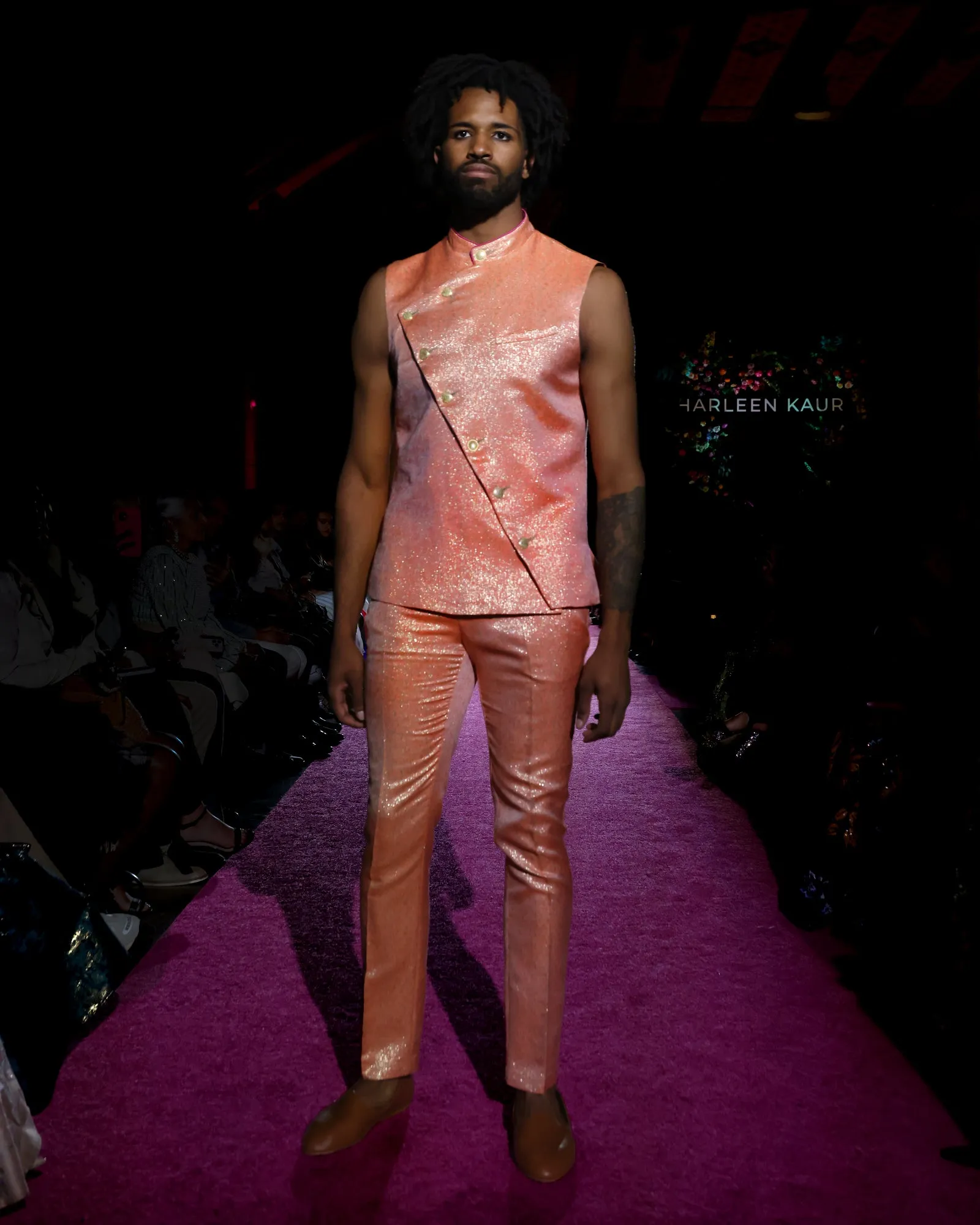 EMERSON Metallic Jacquard Pants