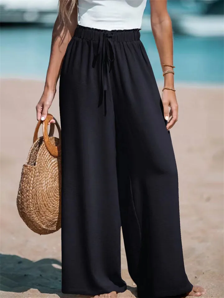 Fashion High Waist Straight-Leg Casual Pants for Women