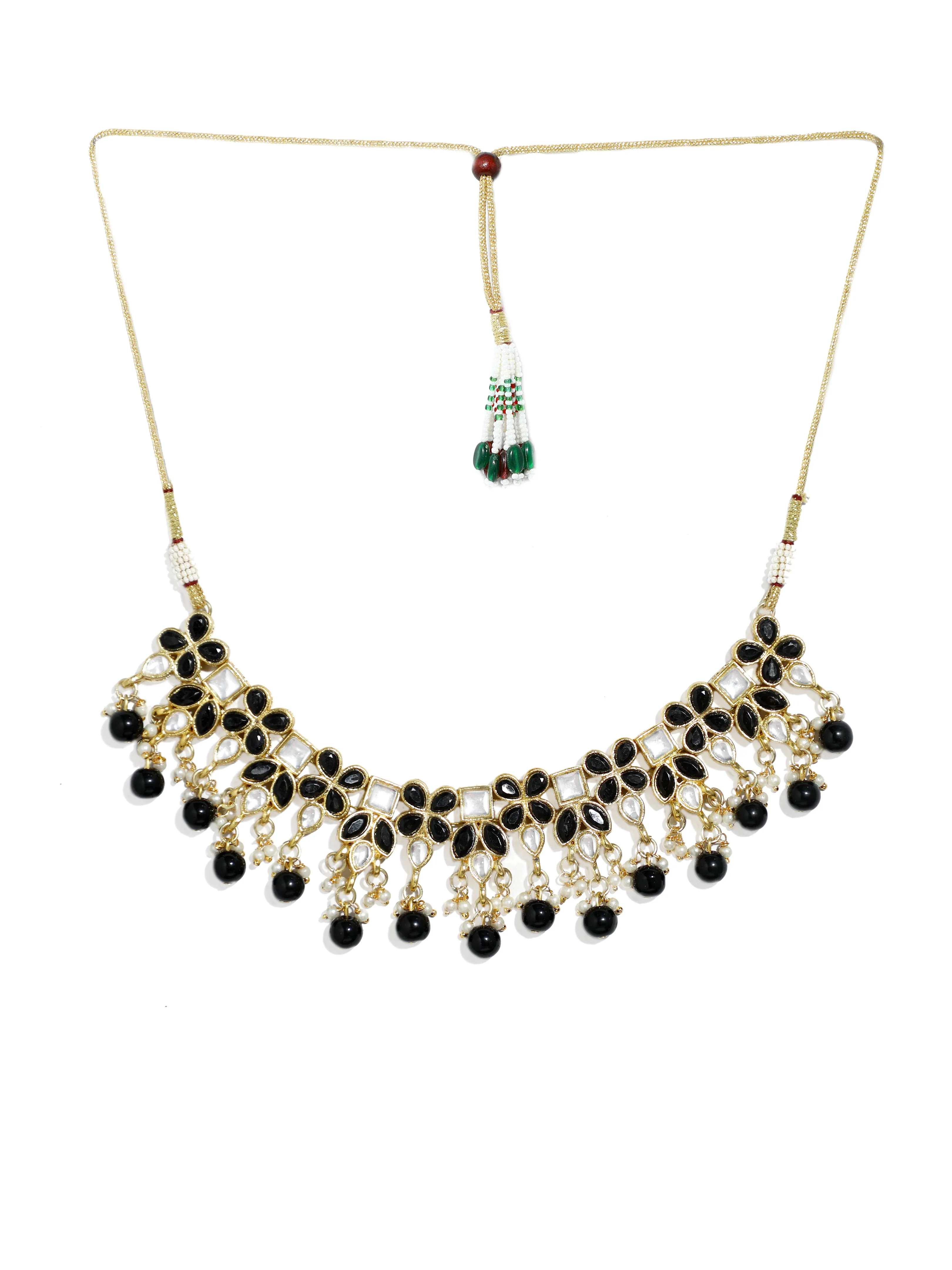 Kundan Black Choker Necklace Set