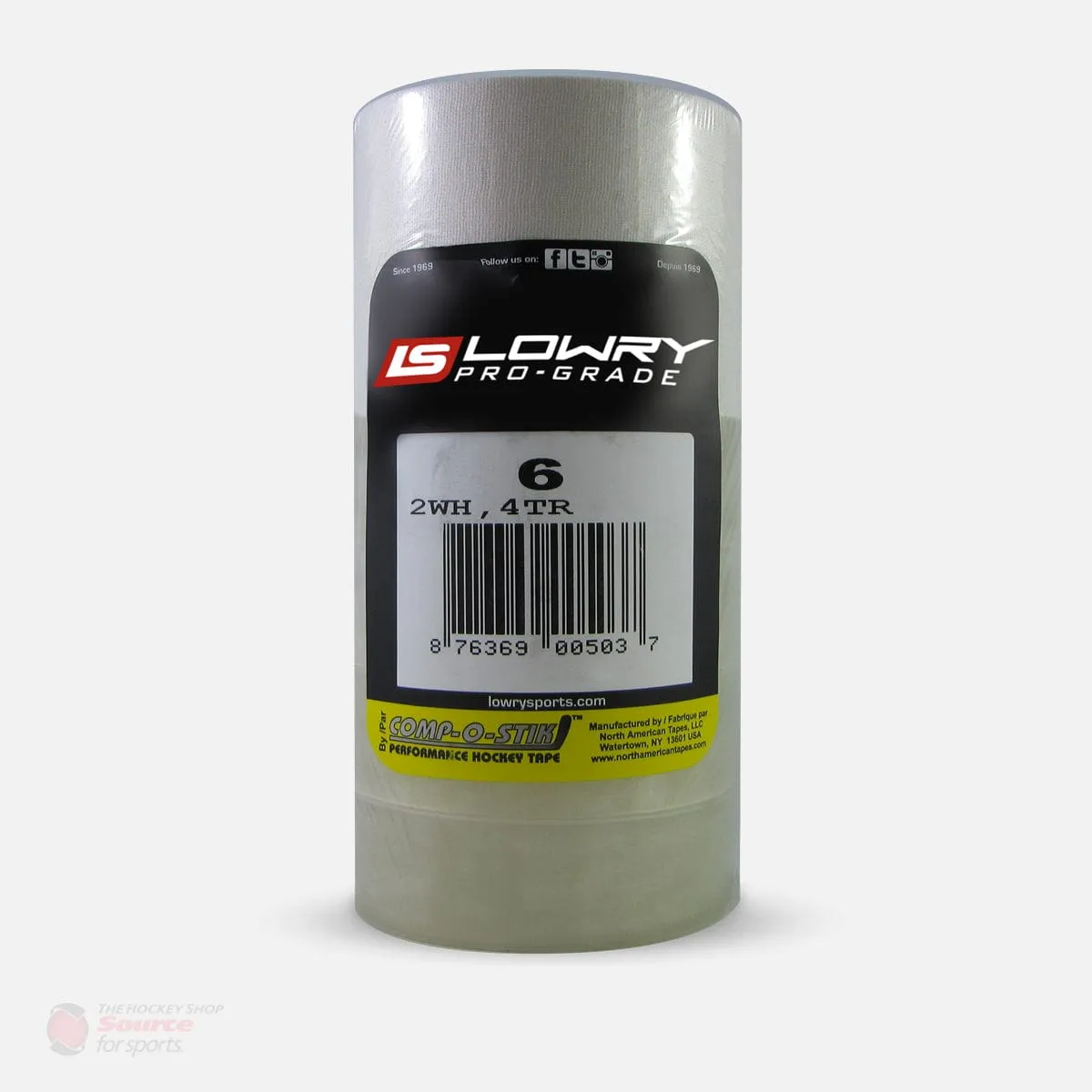 Lowry Sports Hockey Tape Mix Pack - 2 White & 4 Sock