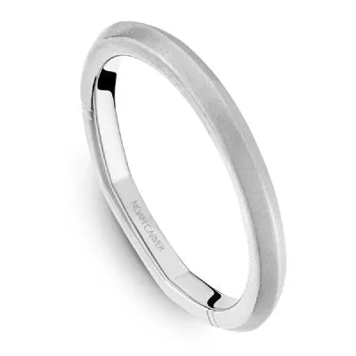 Noam Carver Satin Finish Knife Edge Wedding Band