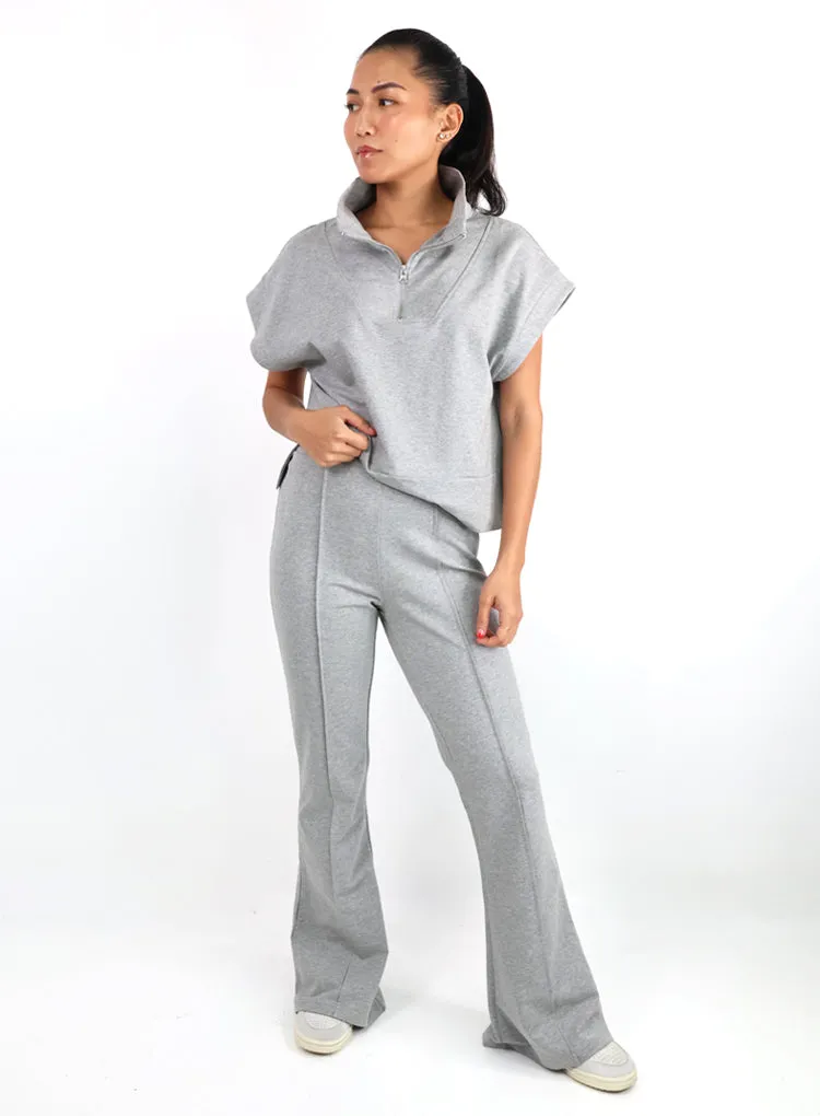 PINTUCK FLARED PANTS