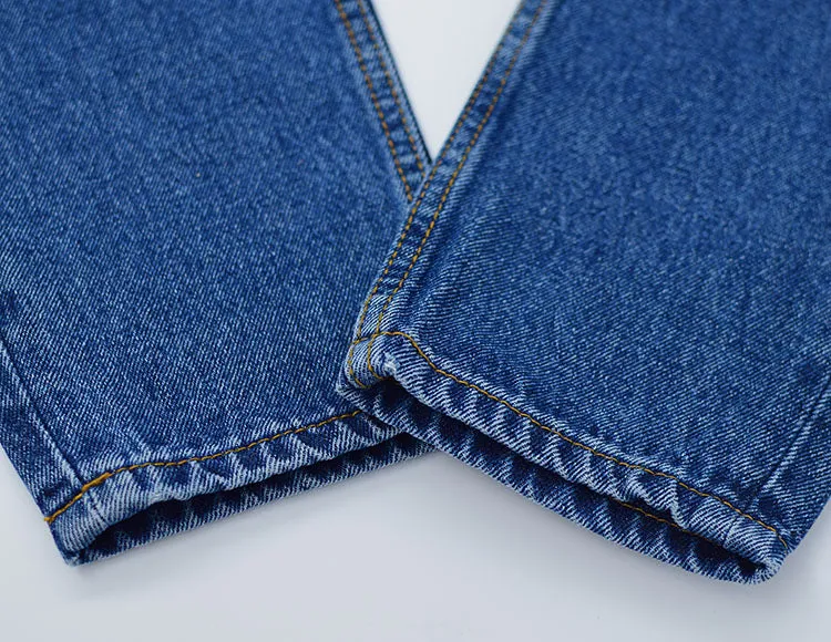 Popular High Waist Straight Denim Cropped Pants