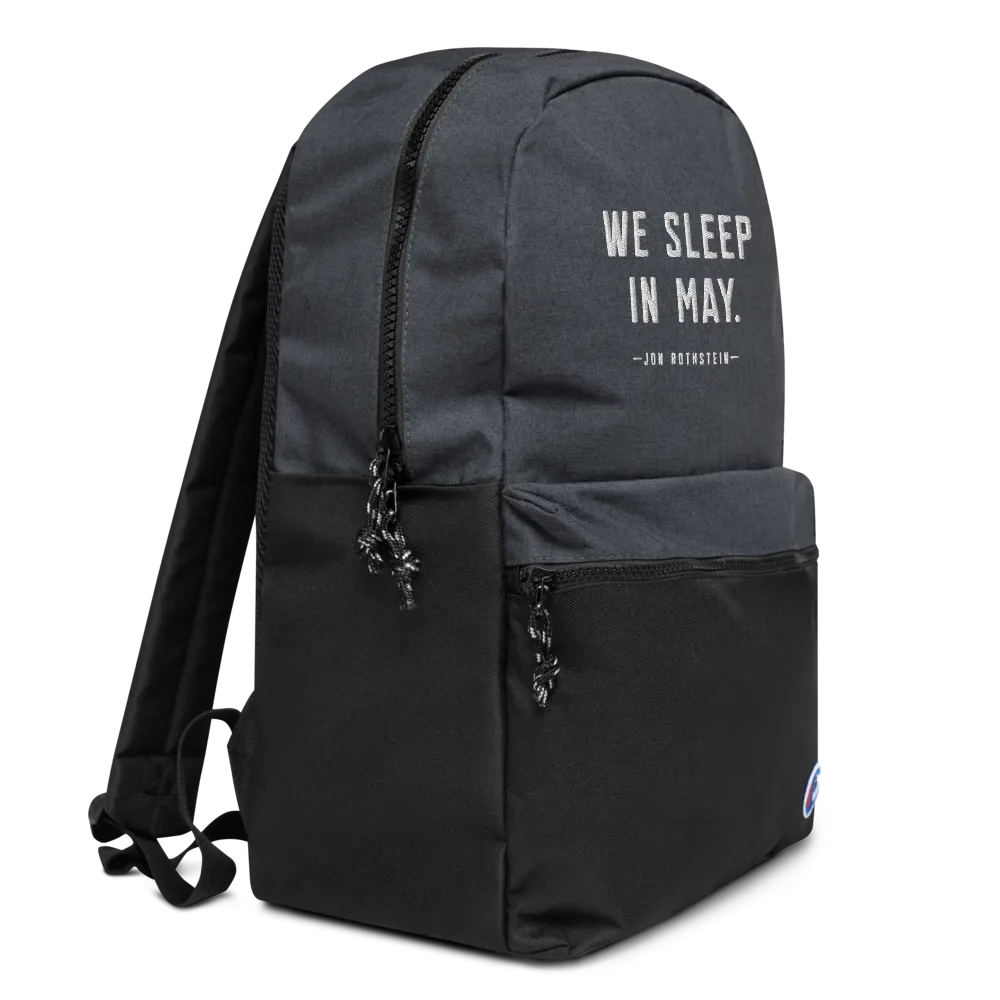 We Sleep in May Champion Backpack