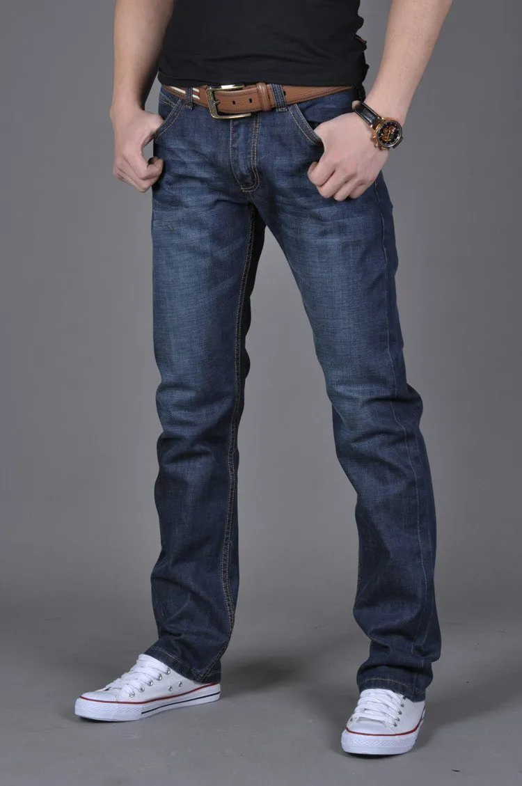 West Louis™ Denim Casual Blue Jeans