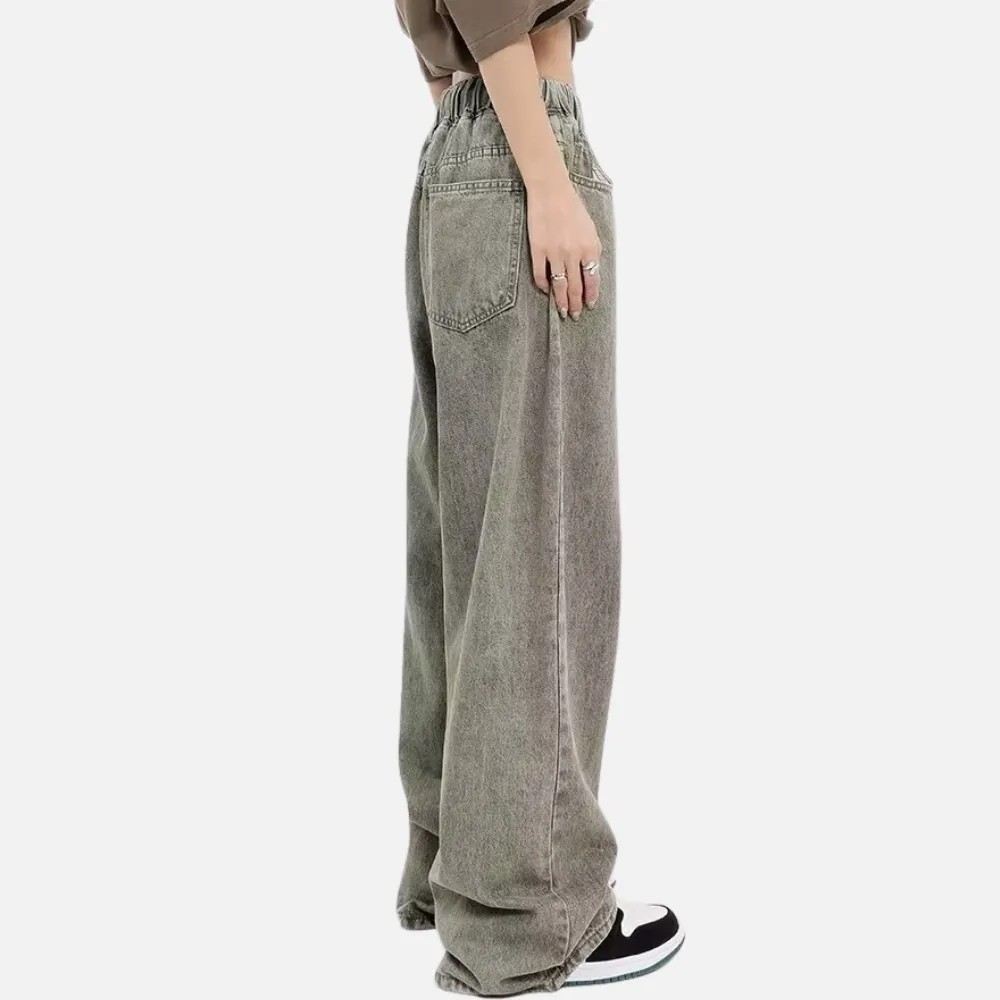Women's Loose Drawstring Jeans