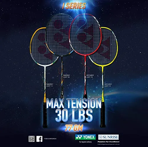 Yonex Etech 903 Pack of 5 Badminton Grips Yonex Nanoray Light 18i Graphite Badminton Racquet with Free Full Cover (77 Grams, 30 lbs Tension)